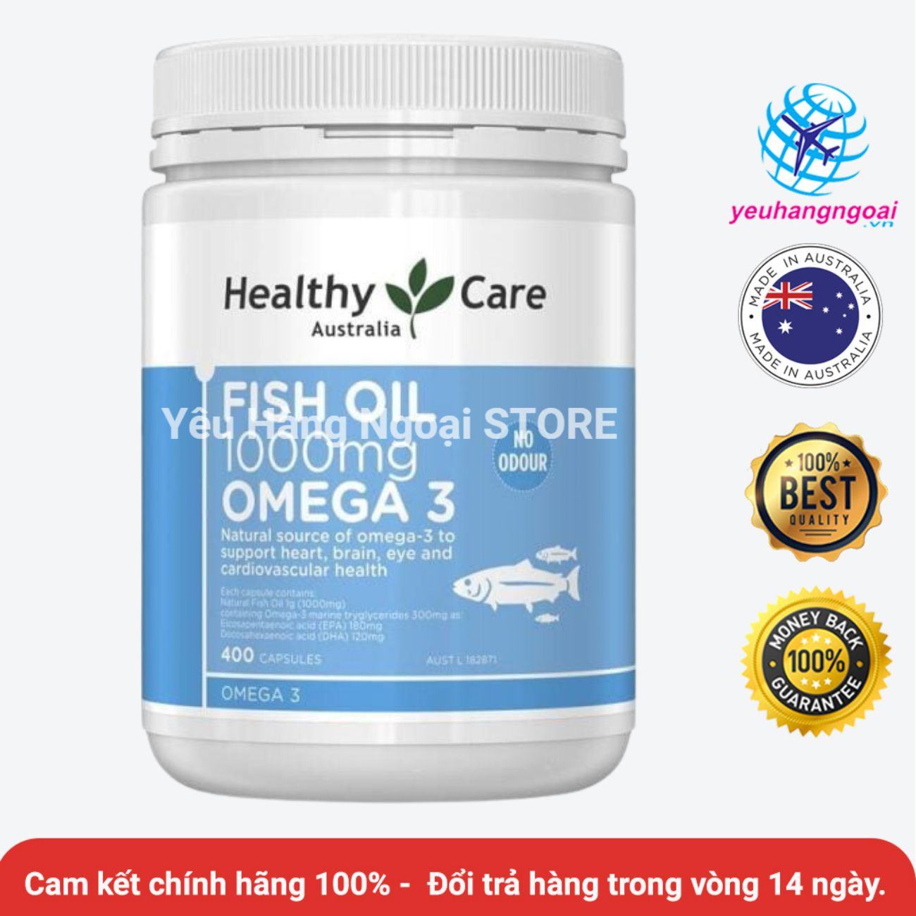Fish Oil Omega-3 1000G Của Healthy Care Fish Oil 1000Mg Healthy Care
