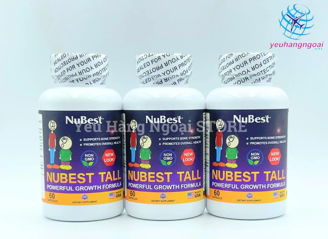 Viên Uống Hỗ Trợ Tăng Chiều Cao Cho Bé Từ 5 Tuổi Nubest Tall 60 Viên Của Mỹ