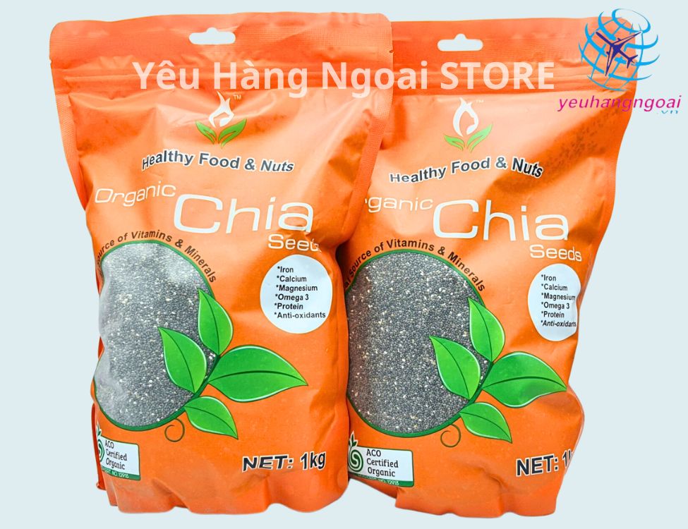 Hạt Chia Healthy Food & Nuts Organic Chia Seeds 1KG Của Úc.