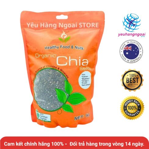 Healthy Food & Nuts Organic Chia Seeds 1kg
