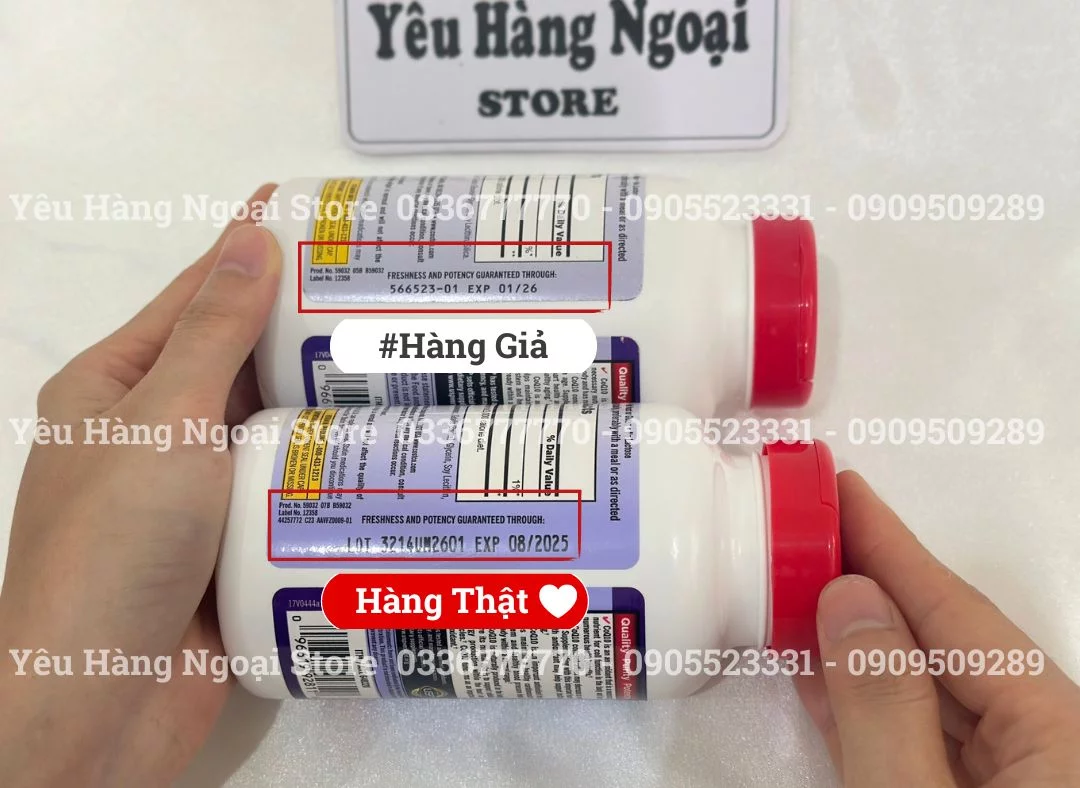 Cách nhận biết hàng thật và giả CoQ10 300mg của Kirkland Mỹ. 10 Hsd Hang That Hang Gia