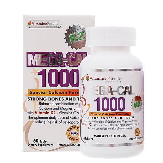 Mega Cal K2 Vien Uong Bo Sung Vitamin Va Canxi Cho Co The 1586598715