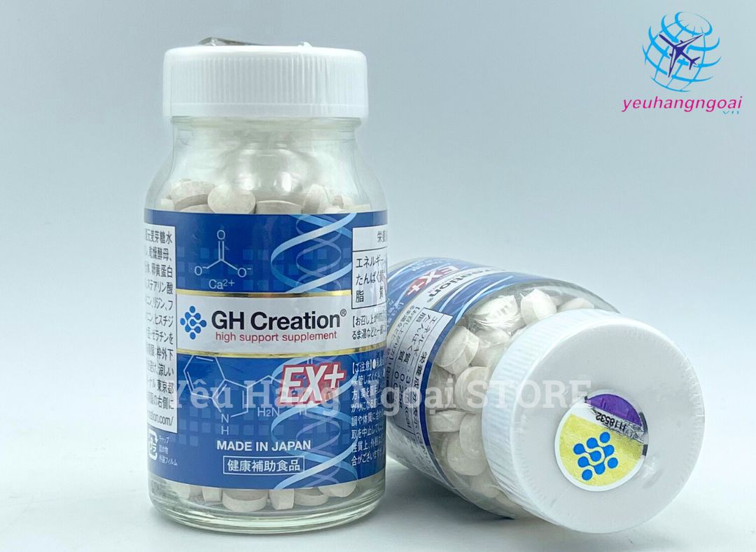 Viên Uống Hỗ Trợ Tăng Chiều Cao GH Creation EX+ 270 Viên Của Nhật. 3 Viên Uống Hỗ Trợ Tăng Chiều Cao Gh Creation Ex+ 270 Viên Của Nhật Bản 2 Lọ.