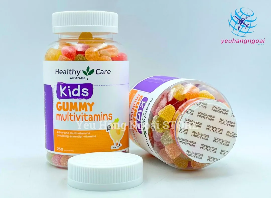 Kẹo Dẻo Gummy Multivitamin Cho Bé Trên 2 Tuổi Của Healthy Care Úc 250 Viên. 3 Gummy Multivitamin 250 Viên (3)