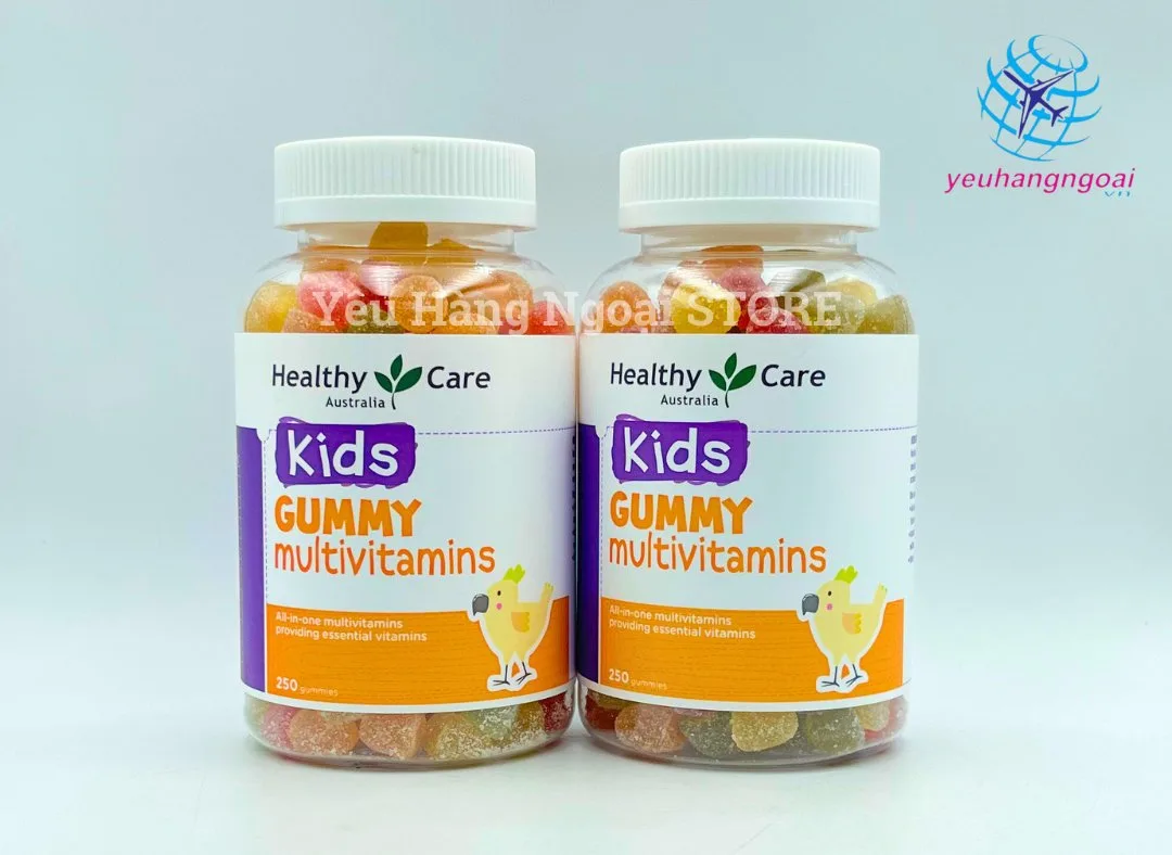 Kẹo Dẻo Gummy Multivitamin Cho Bé Trên 2 Tuổi Của Healthy Care Úc 250 Viên. 1 Gummy Multivitamin 250 Viên