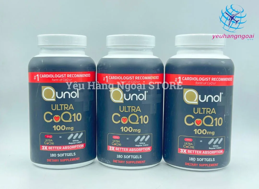 Viên Uống Qunol Ultra CoQ10 100mg 180 Viên Của MỸ 1 Viên Uống Qunol Ultra Coq10 100mg 180 Viên Của MỸ