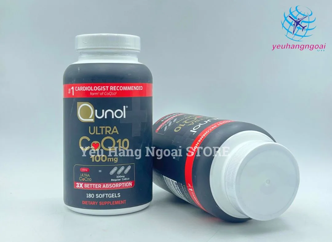 Viên Uống Qunol Ultra CoQ10 100mg 180 Viên Của MỸ 2 Viên Uống Qunol Ultra Coq10 100mg 180 Viên MỸ