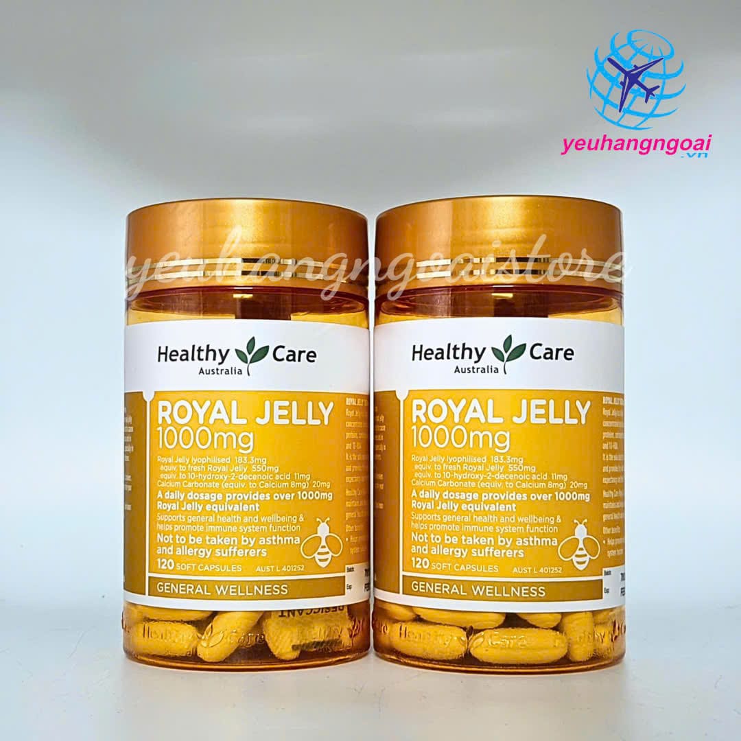 Sữa Ong Chúa Healthy Care Royal Jelly 1000mg 120 viên làm đẹp da của Úc. 5 Z7153572364295 F10b2b43faef4fb8119d1933e376ebff