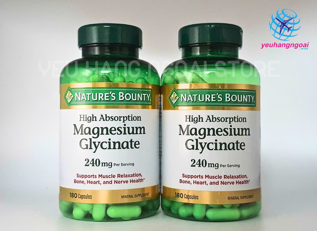 Viên Uống Bổ Sung Magnesium Glycinate Nature’s Bounty 240mg 180 viên của Mỹ. 2 Z7208761107665 93abfa85f6ff9c0f124ca6381d7d3c06